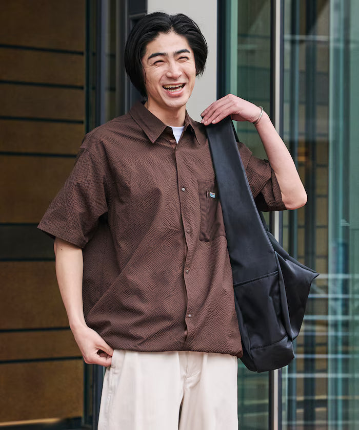 Limited Release AiRide Air Ride Relax Fit Mixed Material Pocket Seersucker Shirt Quick Dry Moisture Wicking UV Cut