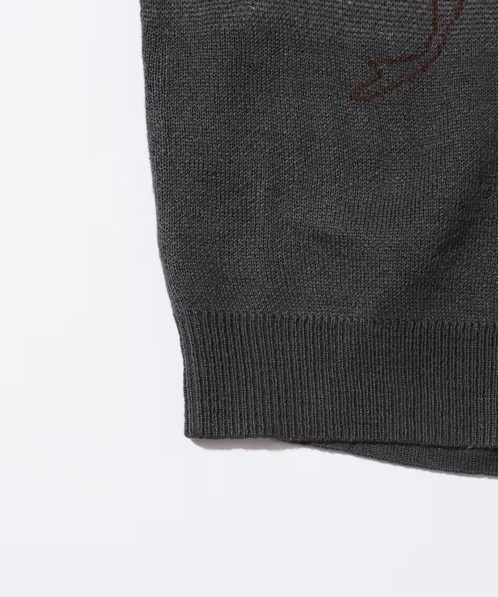 Sweat-like Animal Jacquard Knit
