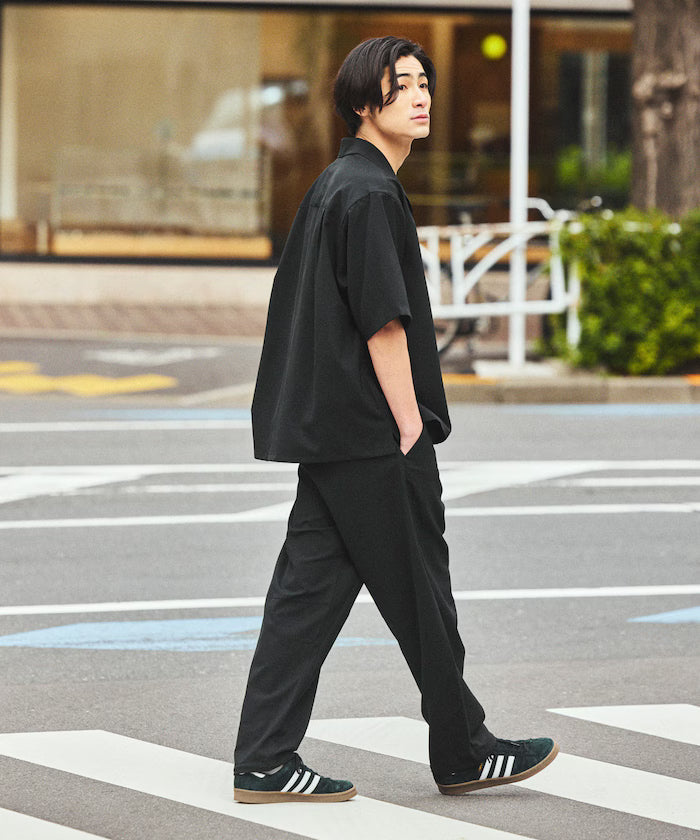 [New Color Added] Quick-Dry Material Relaxed Fit Tapered Easy Pants Linen-like