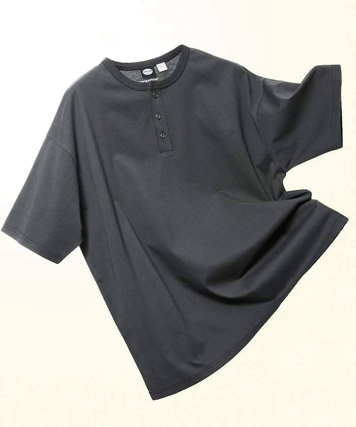 STORATECH/Stratech Lightweight Henley Neck T-Shirt/Antibacterial/Odor Resistant/Antimicrobial/UV Cut/Contact Cooling/Dry Fast 【Limited Edition】
