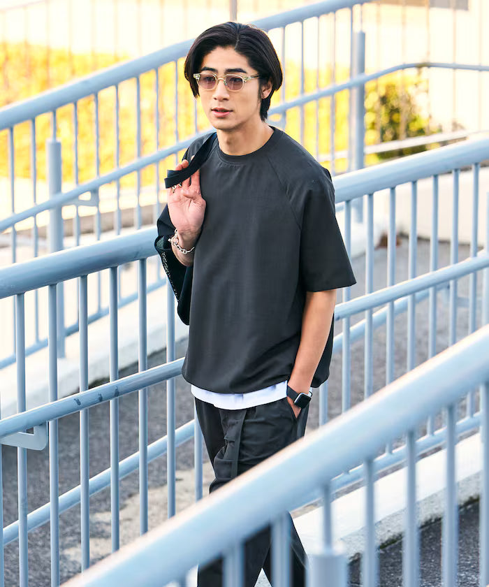 AiRide/Air Ride Relaxed Fit Raglan Short Sleeve Pullover/Moisture Wicking/UV Cut/Hem Code [Limited Edition]