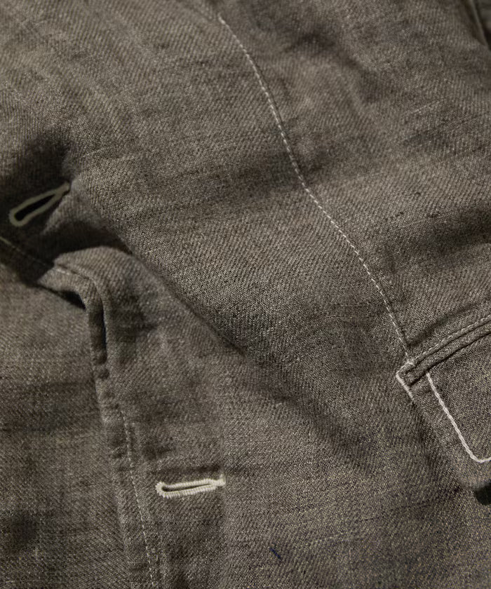 French Linen Tweed Tailored Jacket