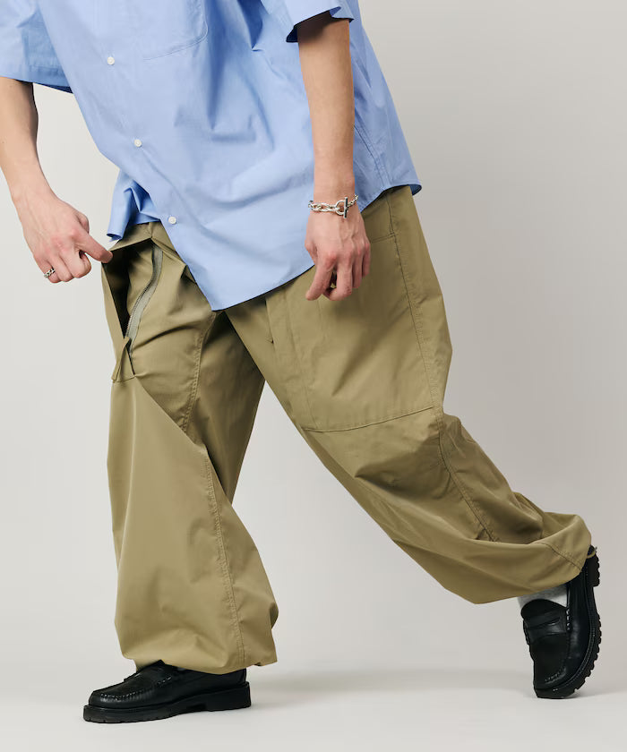 Quick Dry Fabric Wide Silhouette Poly Rip Cross Military Helicrew Pants/UV Cut/Quick Dry 【Limited Edition】
