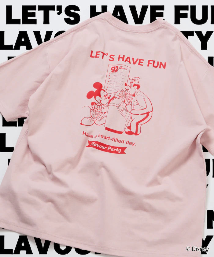 DISNEY Mickey Mouse Exclusive Big Silhouette Back Print T-Shirt / HAVE FUN 【Limited Edition】