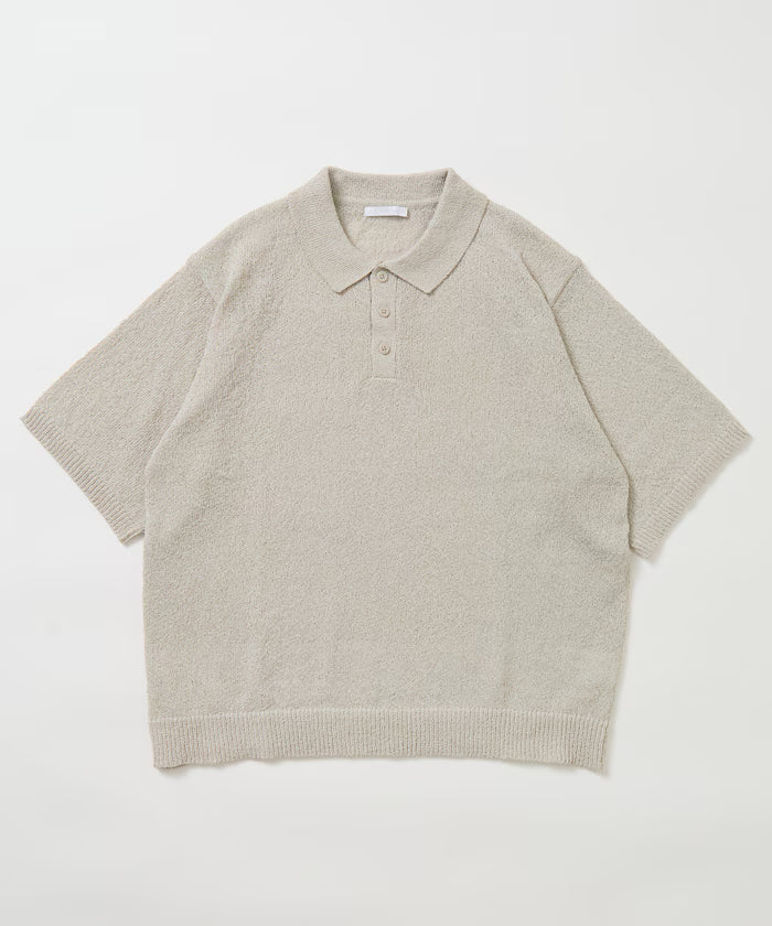 Dry Touch Boucle Yarn Knit Polo Shirt