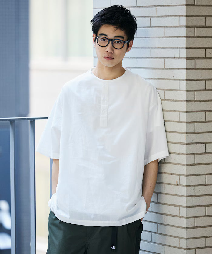 Relax Fit Relaxed Fit Henley Neck Pullover Shirt [Limited Edition]