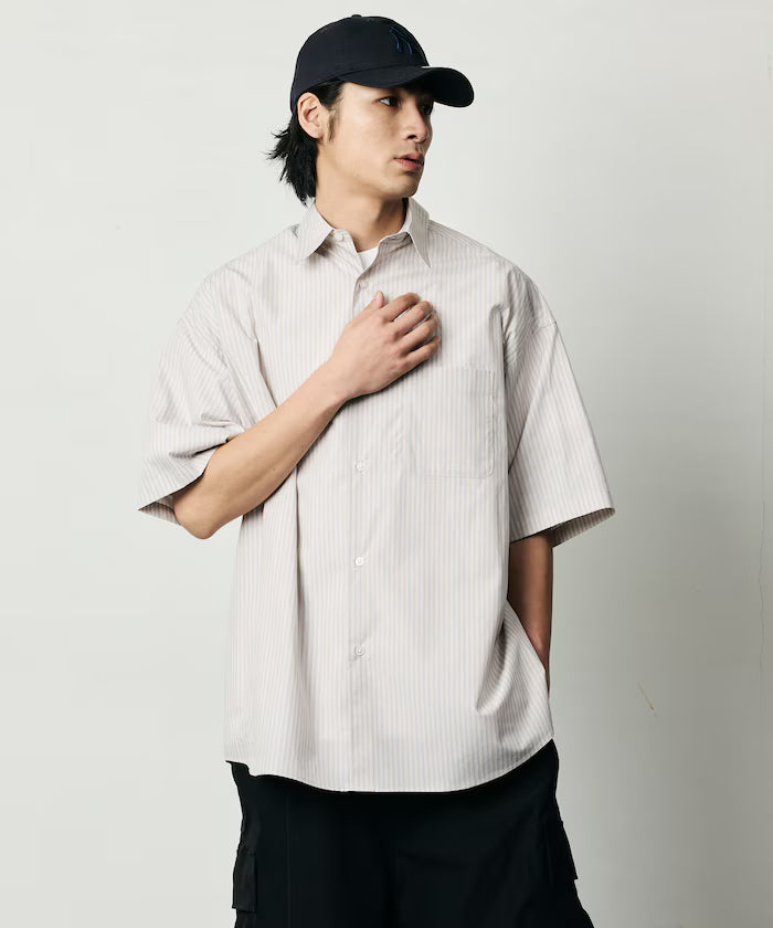 Quick Dry Fabric Wide Silhouette Poly Rip Cross Short Cargo Pants/UV Cut/Quick Dry 【Limited Release】