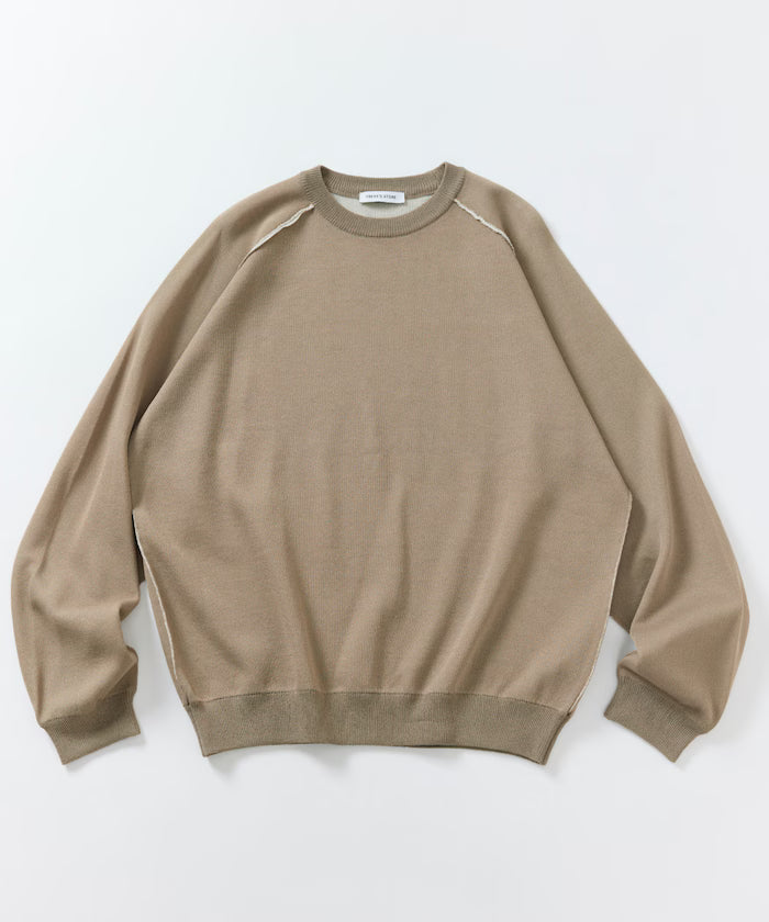 Cool Touch W Face Color Block Crew Neck Knit