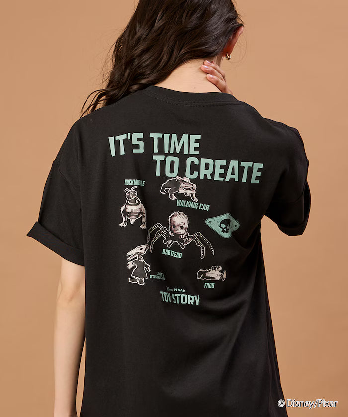 [TOY STORY] Exclusive Character Print Crew Neck T-Shirt Sid's Toy [Limited Edition] - Black