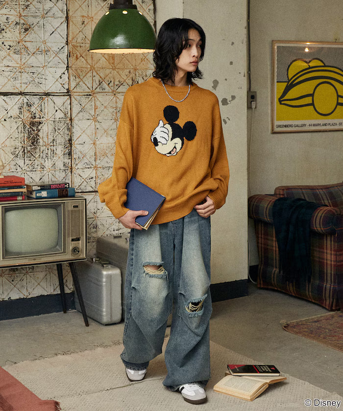 Custom Mickey Mouse Face Knit