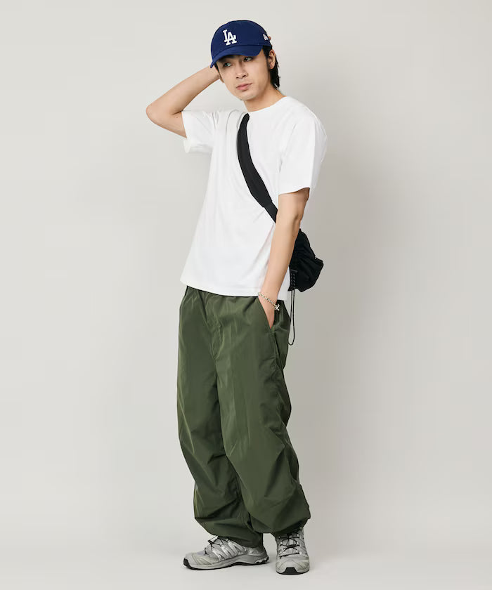 Quick Dry Fabric Wide Silhouette Poly Rip Cross Military Circus Pants/UV Cut/Quick Dry 【Limited Edition】