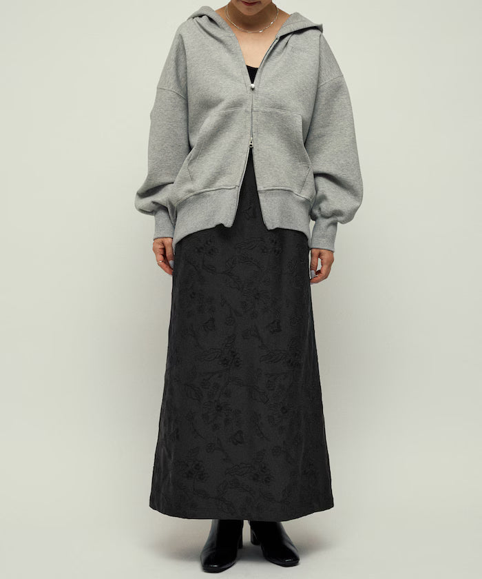 Flower Embroidery I-Line Easy Skirt