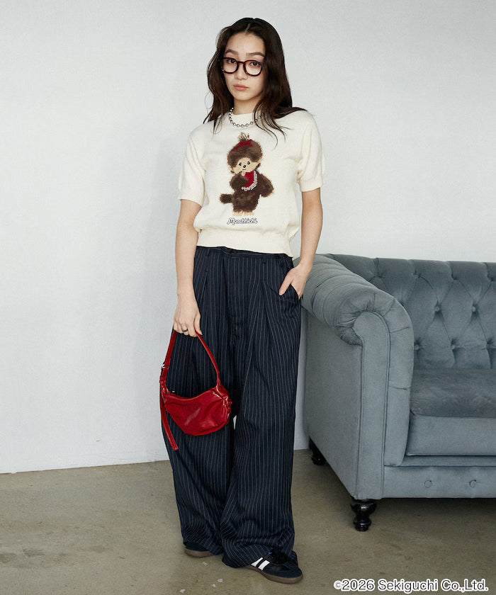 Monchhichi Feather Jacquard Summer Knit Limited Edition