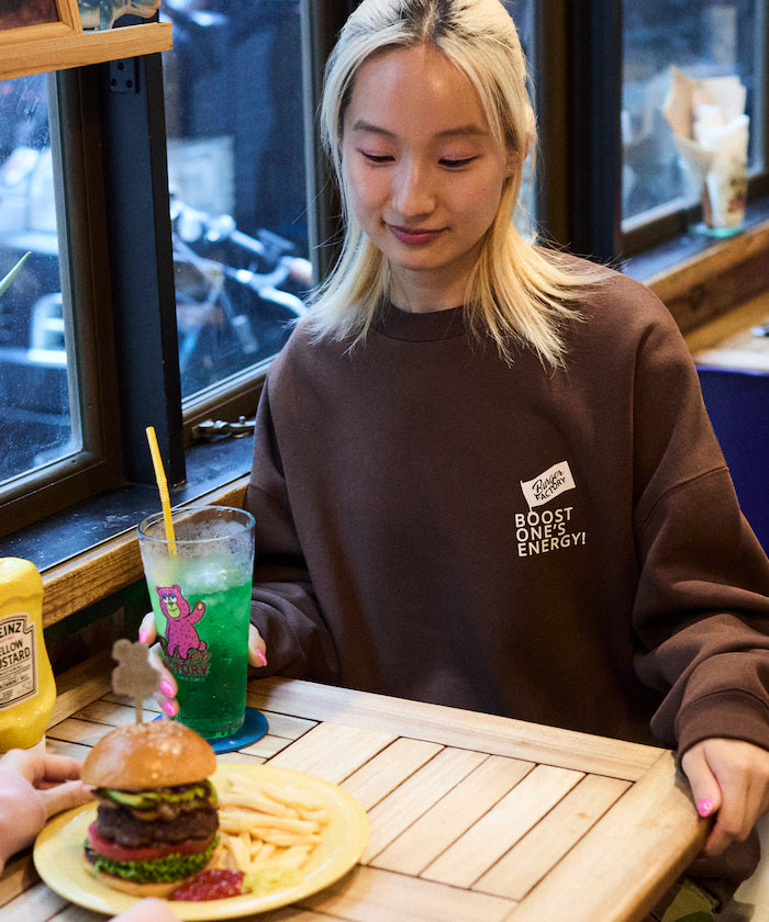 Burger Factory x FREAK'S STORE / Burger Factory Limited Edition Big Silhouette Back Print Crew Neck Sweatshirt [Limited Release]