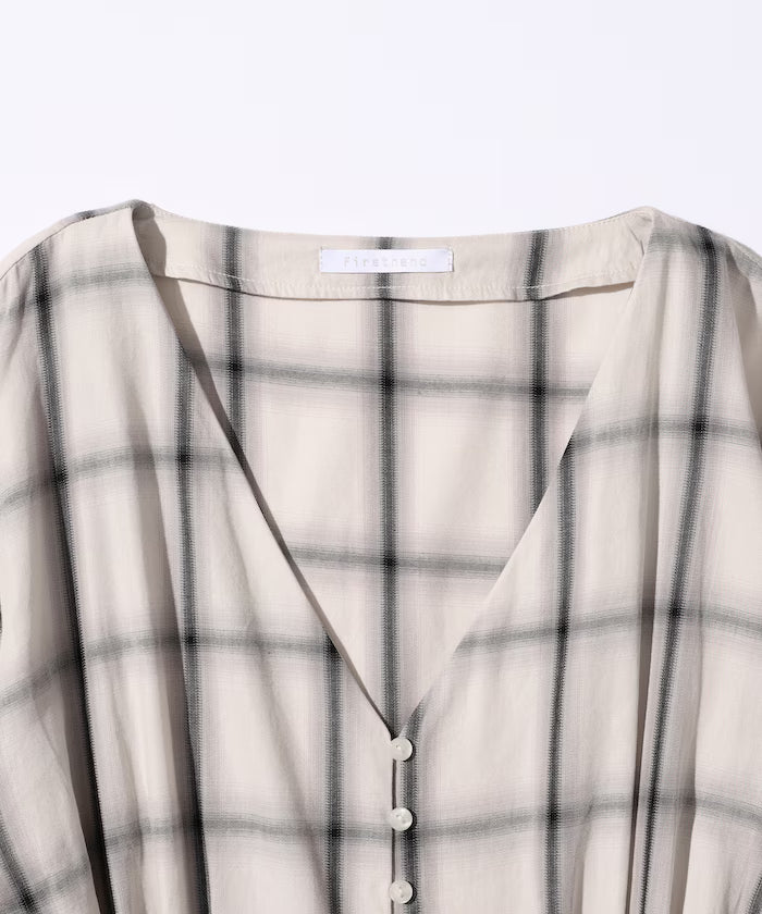 Ombre Check Tuck Shirt / Tunic