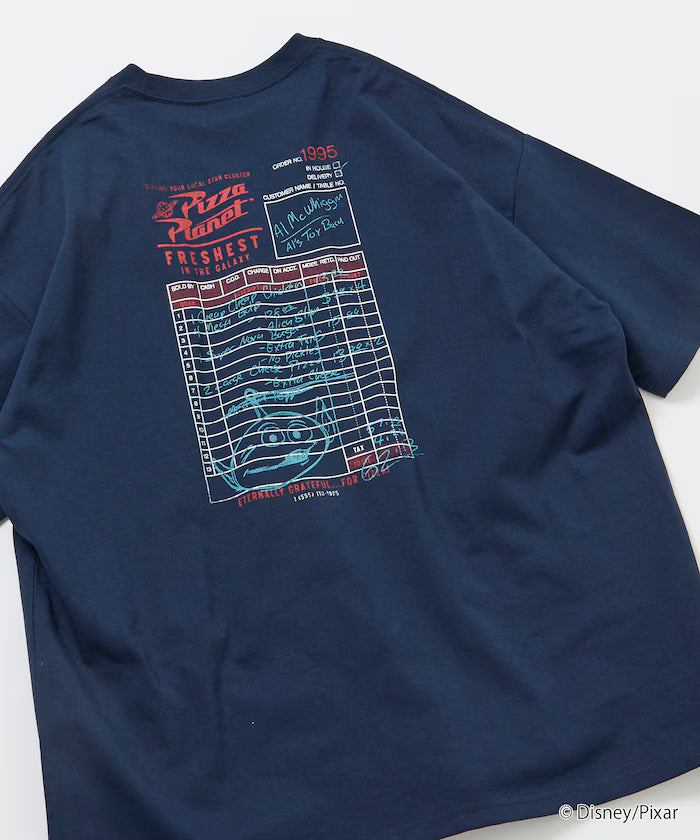[TOY STORY] Exclusive Big Silhouette Back Print Crew Neck T-Shirt / Pizza Planet [Limited Edition]