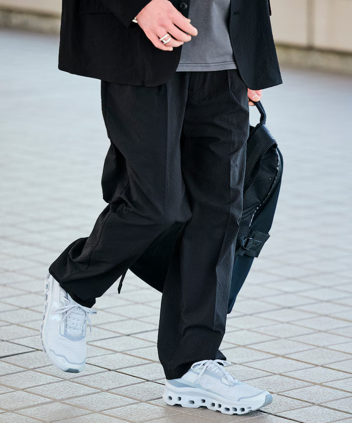 AiRide/AiRide Relax Fit Seersucker Setup/Tailored Jacket/Wide Slacks/Quick Dry/UV Cut 【Limited Release】