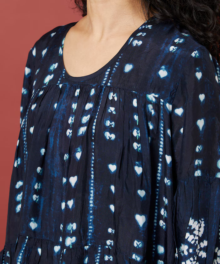 Shibori Print Tiered One Piece