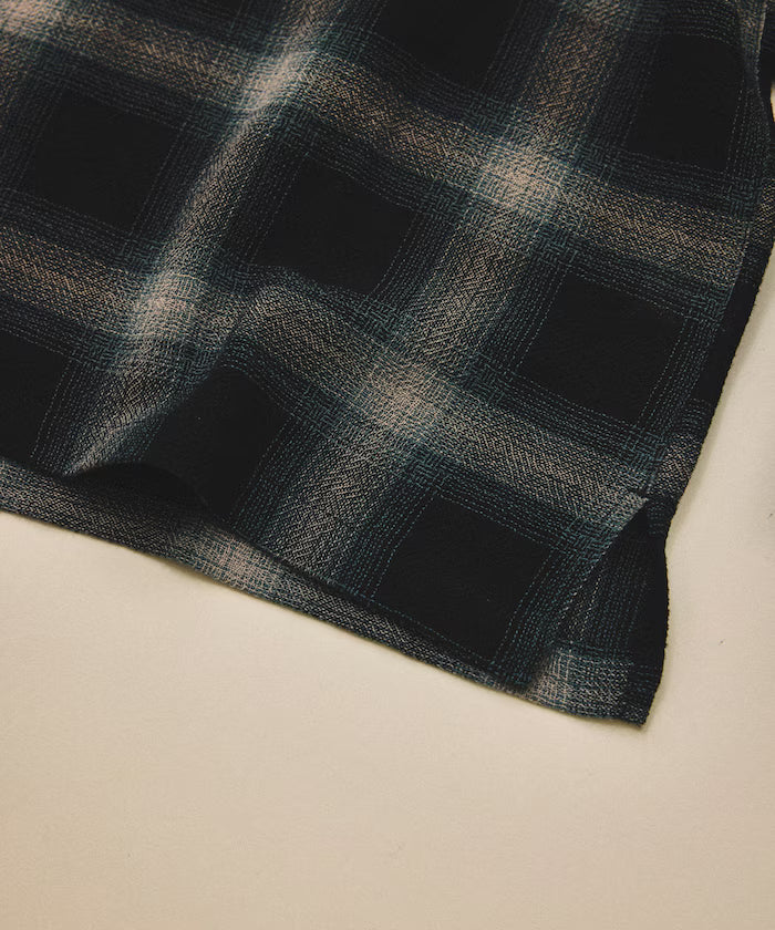 Pre-dyed ombre check sheer shirt relaxed fit