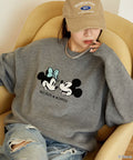 Mickey Mouse & Minnie Mouse/Mickey Mouse & Minnie Mouse/Sagara Embroidery Oversized Knit Limited Edition - Gray