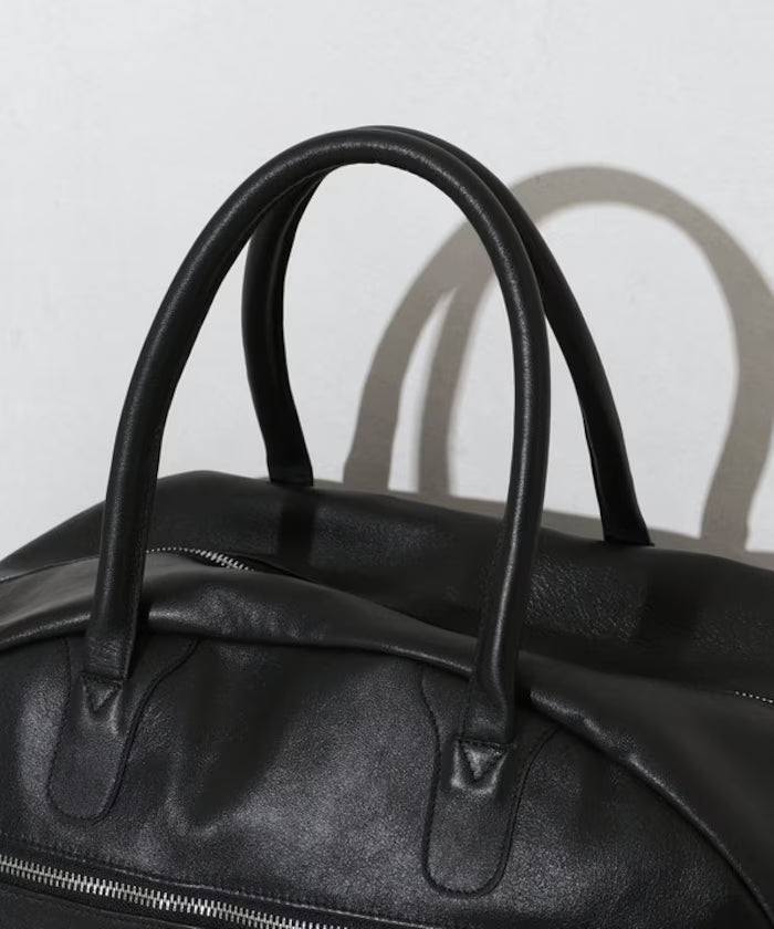 Big Leather Boston bag / Leather Boston Bag / Cowhide / Water-repellent Leather