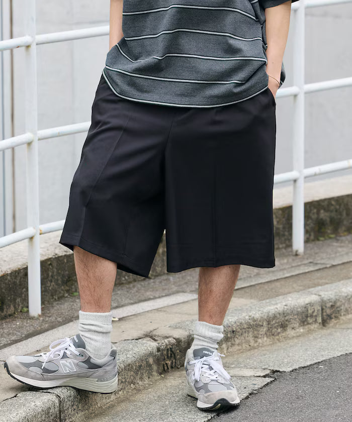 1-Tack Baggy Silhouette Slacks Short Pants