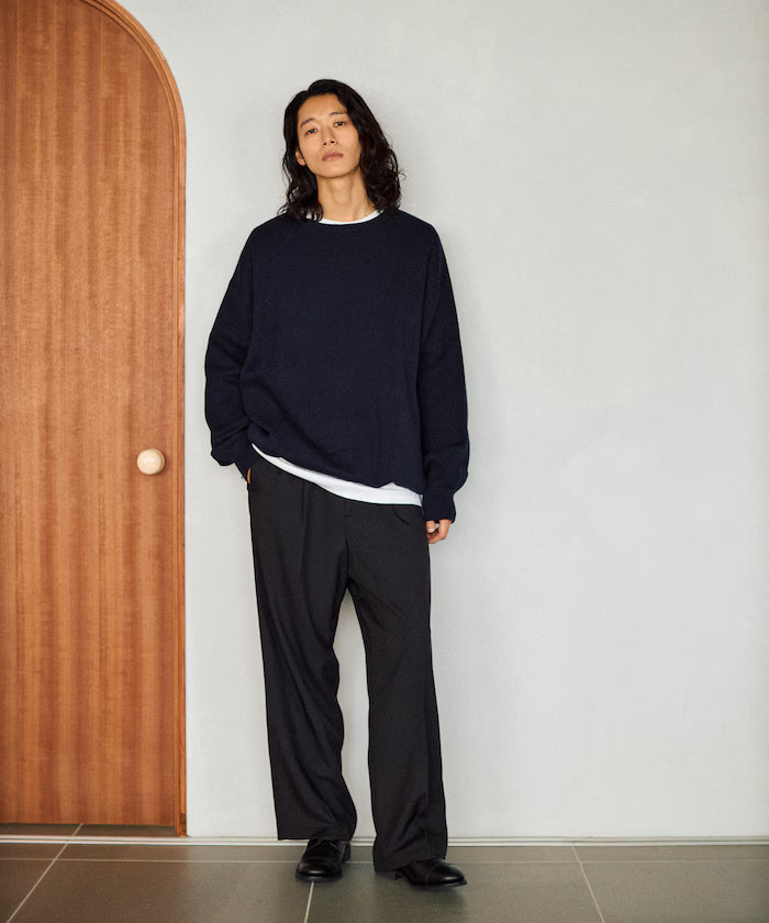 Milan Rib Spindle Crew Knit / Easy Care