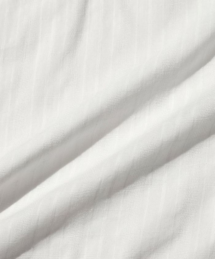 Dobby Woven Long Sleeve Open Collar Shirt / Big Silhouette