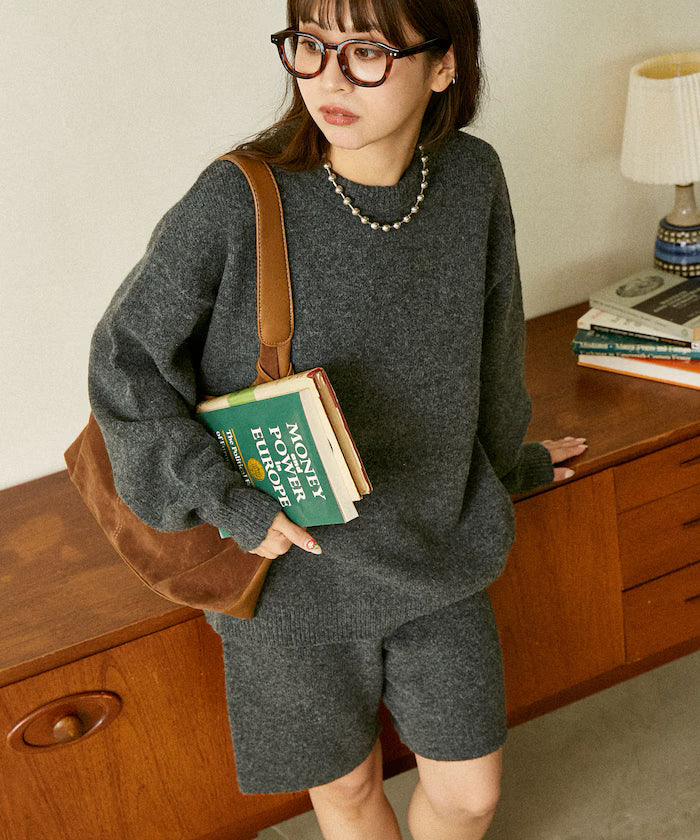Knit Top Short Pants Set Up Limited Edition