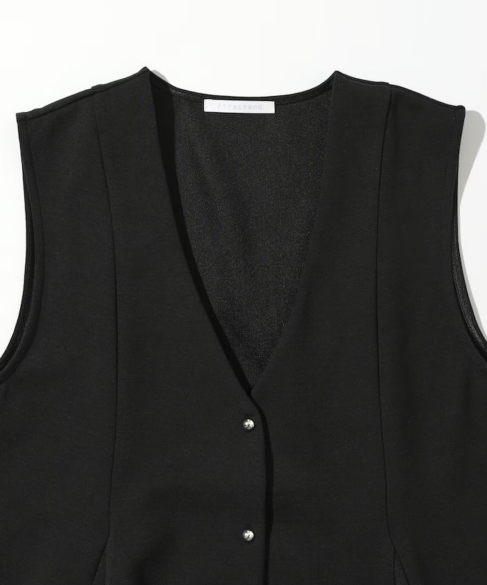 Cardboard Peplum V-Neck Vest