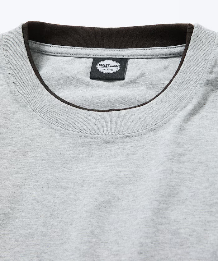 Limited Edition Relaxed Fit Color Block Fake Layered Crew Neck T-Shirt