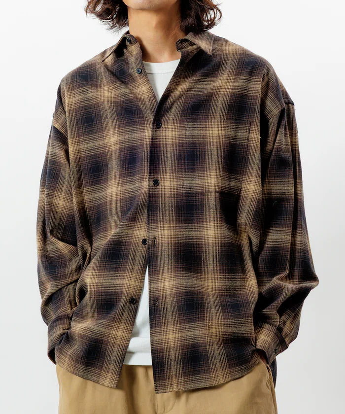 Relax Fit Relax Fit Ombre Check Flannel Shirt [Limited Edition]