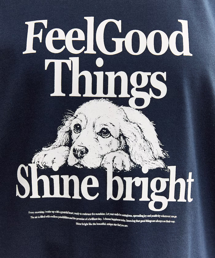 <Functional Material> Shime Bright Dog Print T-shirt Limited Edition
