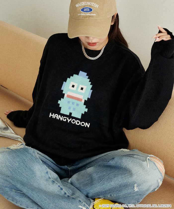 "SANRIO/Sanrio" Pixel Art Jacquard Knit Limited Edition