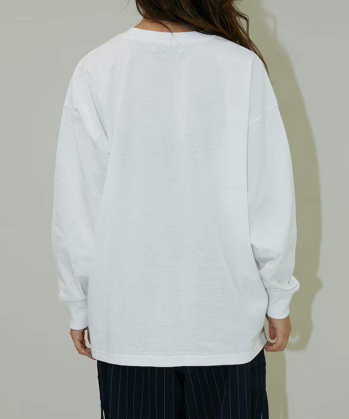 Handwritten-style Cat Print Foil Logo Long Sleeve T Limited Edition