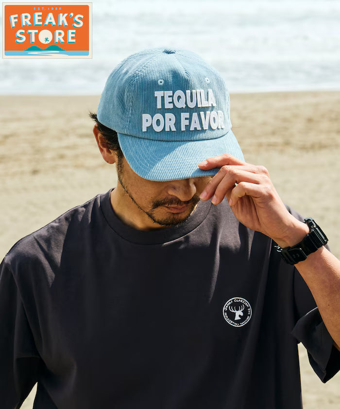 FREAK'S STORE for BEACH & FES Summer Corduroy Felt Logo Cap - Sax Blue