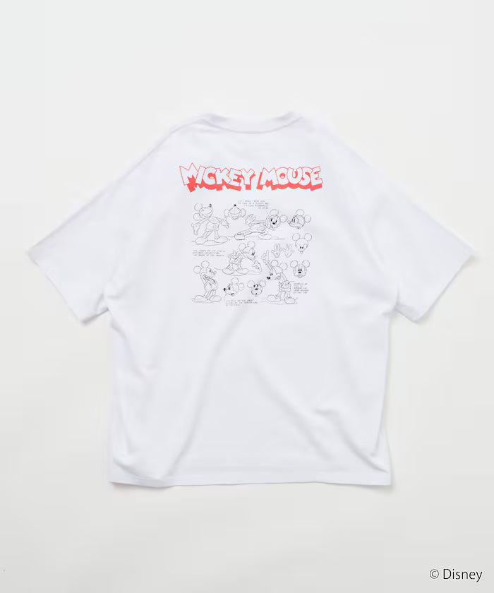 Limited Edition DISNEY Mickey Mouse Monochrome Back Print Crew Neck T-Shirt