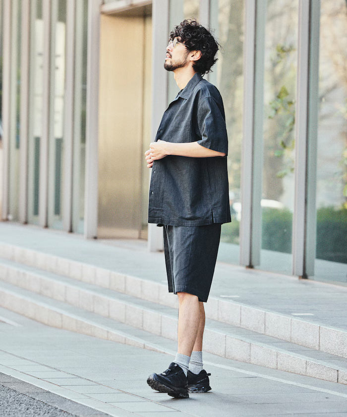 LINEN COTTON EASY SHORT PANTS