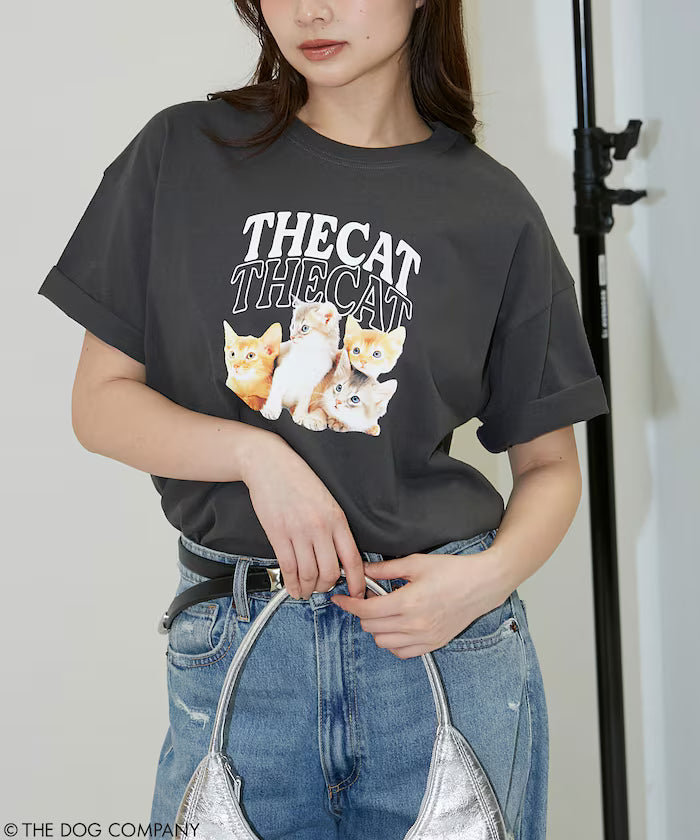 THE DOG / THE CAT Collegiate Style T-Shirt Limited Edition