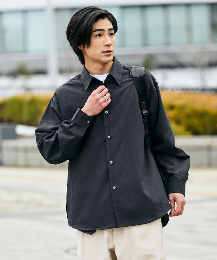 AiRide/Air Ride Relax Fit Regular Collar L/S Shirt/Pocketable/Quick Dry/UV Cut 【Limited Edition】