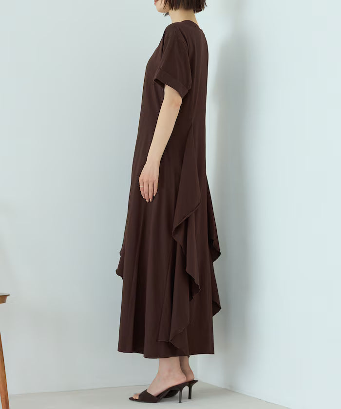 Organic Cotton Draped Flare Dress