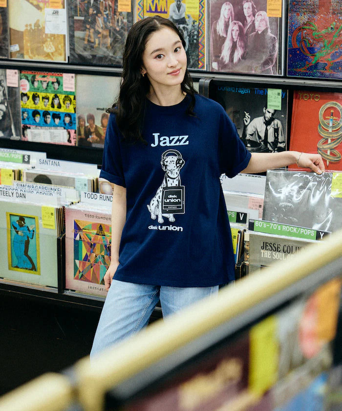 Limited Release diskunion×FREAK'S STORE Exclusive Dalmatian Big Silhouette Print Crew Neck T-Shirt