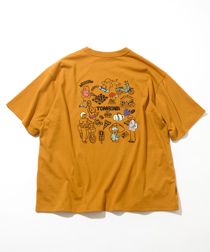 tombonia/Tombonia Back Print Crew Neck Pocket T-Shirt/New Life