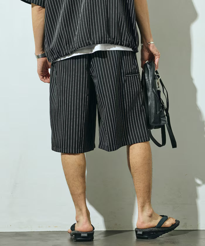 Stripe Easy Wide Shorts / Compatible with Setup