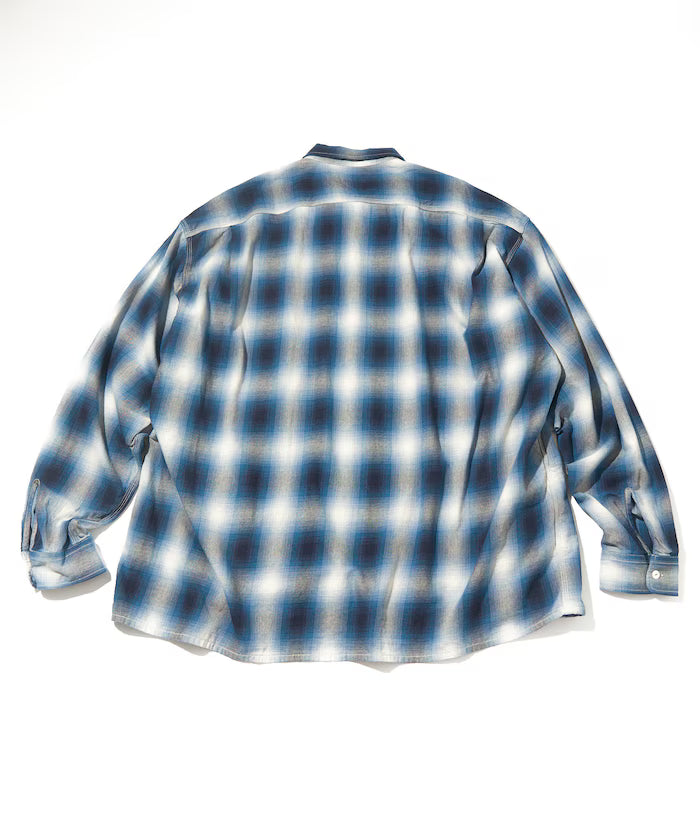 Magazine Pocket Open Collar Shirt(Ombre)