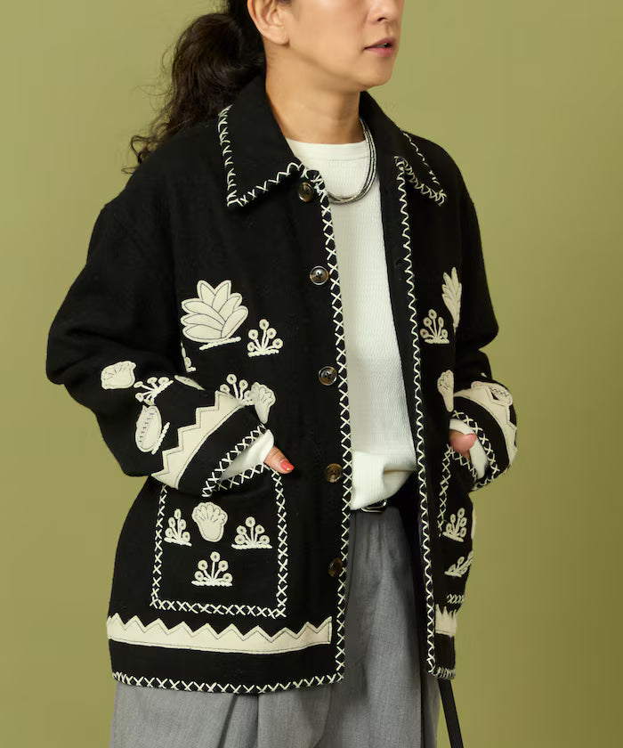 Indian Embroidery Wool Mexican Jacket