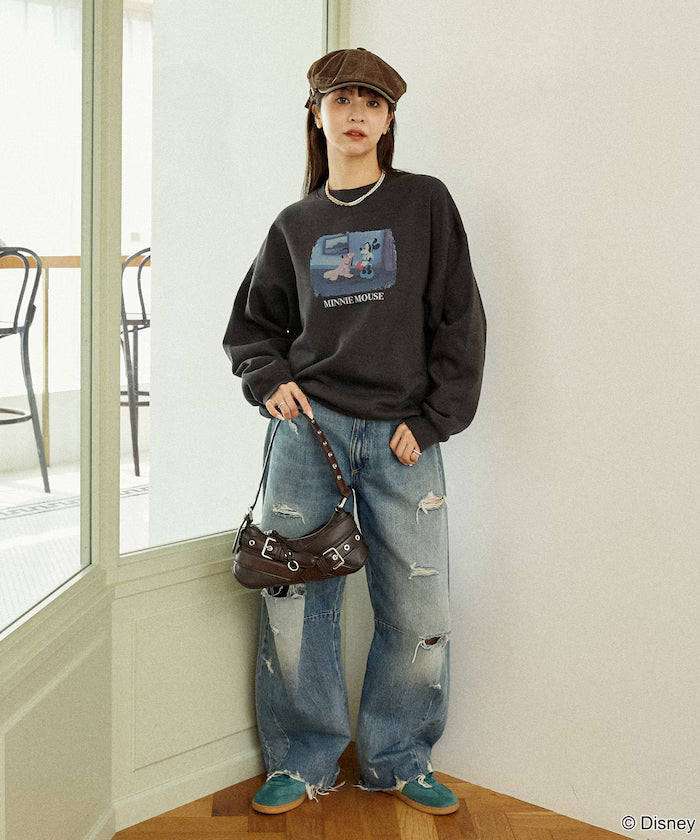 Minnie Mouse/ミニーマウス/Photo Print Crew Neck Sweat Limited Edition