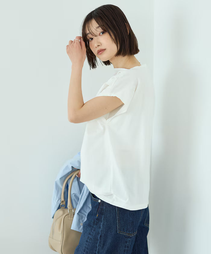 Organic Cotton Asymmetrical Draped Top