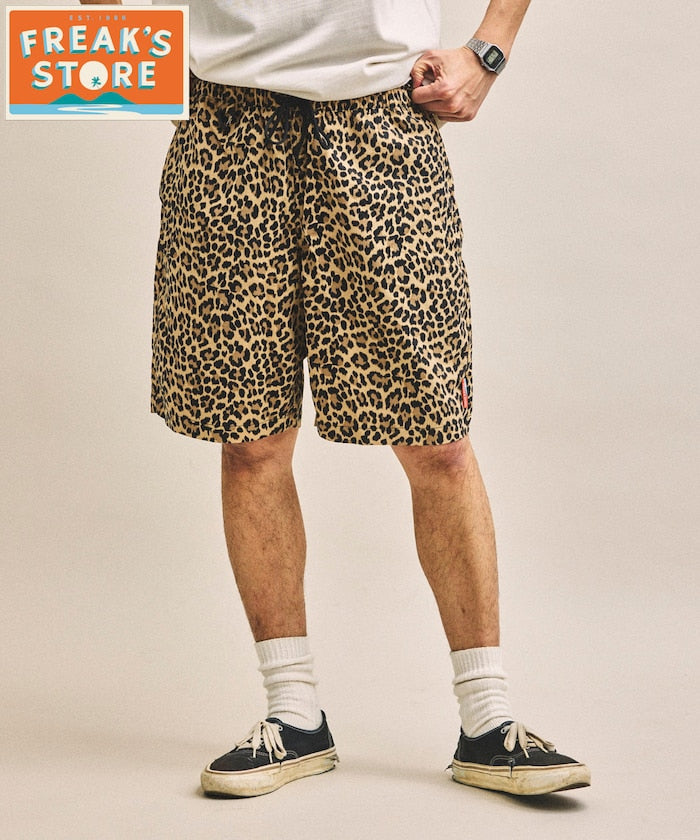 Relaxed Fit Recycled Nylon Easy Shorts - Leopard