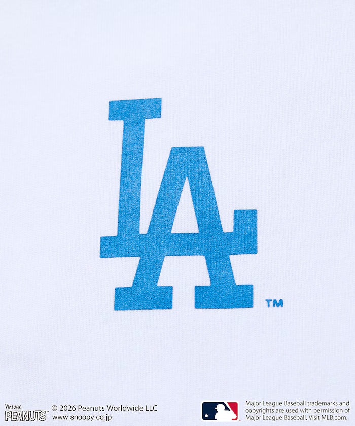 PEANUTS×MLB Exclusive Big Silhouette Back Print T-Shirt / DODGERS 【Limited Edition】